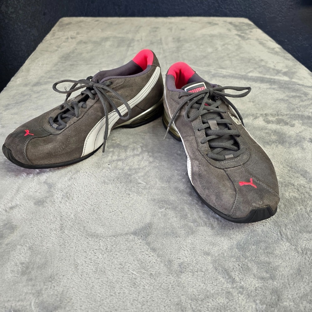 PUMA TURNIN Running Shoes for Women Size 11, Gray, White, and Pink